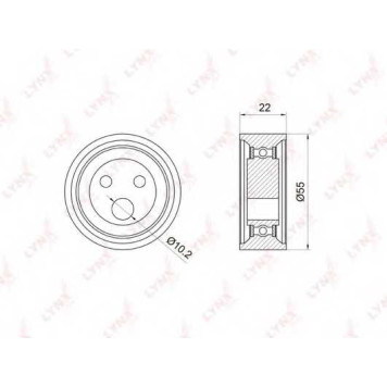 Натяжной ролик ременя ГРМ LYNXauto PB-1052