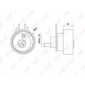 Натяжной ролик ременя ГРМ LYNXauto PB-1054