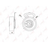 Натяжной ролик ременя ГРМ LYNXauto PB-1055