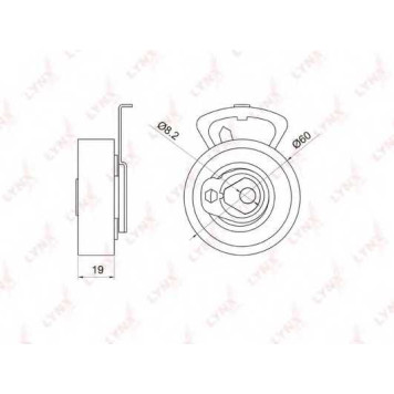 Натяжной ролик ременя ГРМ LYNXauto PB-1055