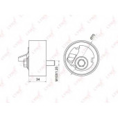 Натяжной ролик ременя ГРМ LYNXauto PB-1056