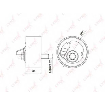 Натяжной ролик ременя ГРМ LYNXauto PB-1056
