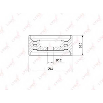 Натяжной ролик ременя ГРМ LYNXauto PB-1060