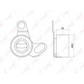 Натяжной ролик ременя ГРМ LYNXauto PB-1064