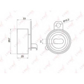 Натяжной ролик ременя ГРМ LYNXauto PB-1067