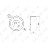 Натяжной ролик ременя ГРМ LYNXauto PB-1070