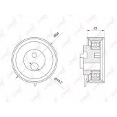 Натяжной ролик ременя ГРМ LYNXauto PB-1071