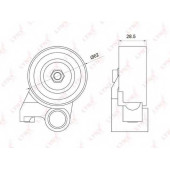 Натяжной ролик ременя ГРМ LYNXauto PB-1072
