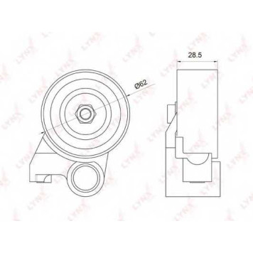 Натяжной ролик ременя ГРМ LYNXauto PB-1072