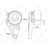 Натяжной ролик ременя ГРМ LYNXauto PB-1075