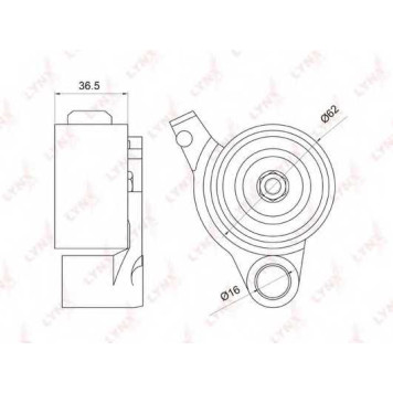 Натяжной ролик ременя ГРМ LYNXauto PB-1076