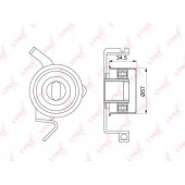 Натяжной ролик ременя ГРМ LYNXauto PB-1119