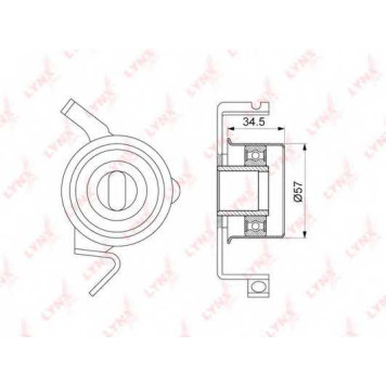 Натяжной ролик ременя ГРМ LYNXauto PB-1119