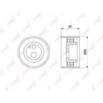 Натяжной ролик ременя ГРМ LYNXauto PB-1126