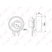 Натяжной ролик ременя ГРМ LYNXauto PB-1136