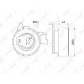Натяжной ролик ременя ГРМ LYNXauto PB-1142