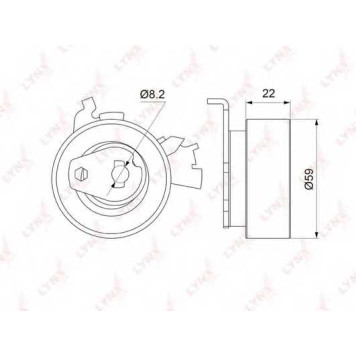 Натяжной ролик ременя ГРМ LYNXauto PB-1142