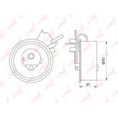 Натяжной ролик ременя ГРМ LYNXauto PB-1187