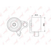 Натяжной ролик ременя ГРМ LYNXauto PB-1206