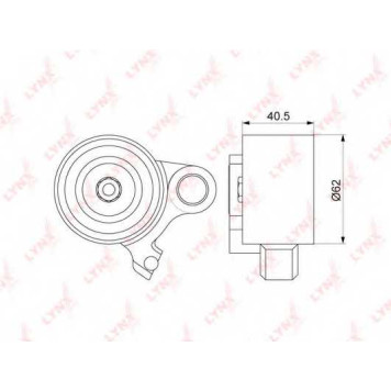 Натяжной ролик ременя ГРМ LYNXauto PB-1206