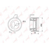 Натяжной ролик ременя ГРМ LYNXauto PB-1217