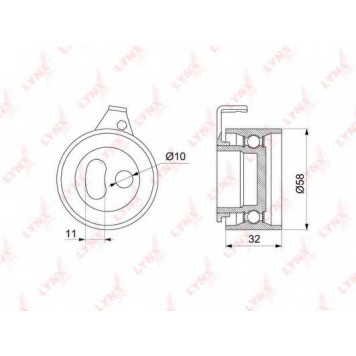 Натяжной ролик ременя ГРМ LYNXauto PB-1217
