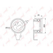 Натяжной ролик ременя ГРМ LYNXauto PB-1272