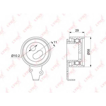 Натяжной ролик ременя ГРМ LYNXauto PB-1272