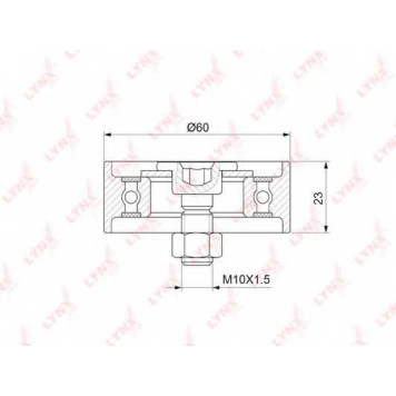 Натяжной ролик ременя ГРМ LYNXauto PB-1312