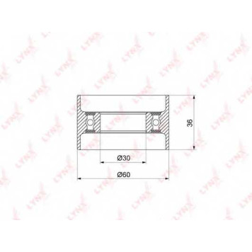 Натяжной ролик ременя ГРМ LYNXauto PB-1315