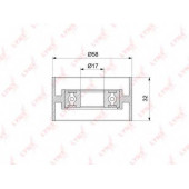 Натяжной ролик ременя ГРМ LYNXauto PB-1316
