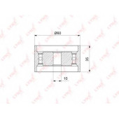 Натяжной ролик ременя ГРМ LYNXauto PB-1319