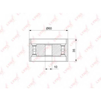 Натяжной ролик ременя ГРМ LYNXauto PB-1319