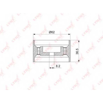 Натяжной ролик ременя ГРМ LYNXauto PB-1322