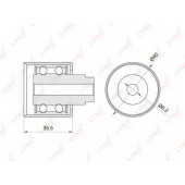 Паразитный / ведущий ролик зубчатого ремня LYNXauto PB-3001