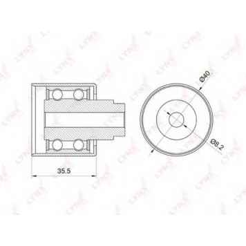 Паразитный / ведущий ролик зубчатого ремня LYNXauto PB-3001