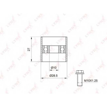 Паразитный / ведущий ролик зубчатого ремня LYNXauto PB-3003