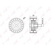 Паразитный / ведущий ролик зубчатого ремня LYNXauto PB-3006