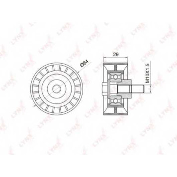 Паразитный / ведущий ролик зубчатого ремня LYNXauto PB-3006