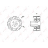 Паразитный / ведущий ролик зубчатого ремня LYNXauto PB-3007