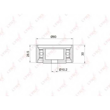 Паразитный / ведущий ролик зубчатого ремня LYNXauto PB-3010