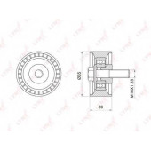 Паразитный / ведущий ролик зубчатого ремня LYNXauto PB-3012