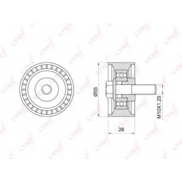 Паразитный / ведущий ролик зубчатого ремня LYNXauto PB-3012