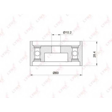 Натяжной ролик ременя ГРМ LYNXauto PB-3013
