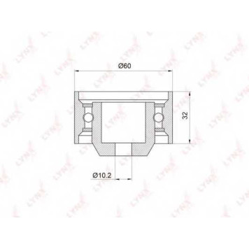 Паразитный / ведущий ролик зубчатого ремня LYNXauto PB-3014