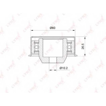 Паразитный / ведущий ролик зубчатого ремня LYNXauto PB-3015
