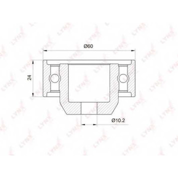 Паразитный / ведущий ролик зубчатого ремня LYNXauto PB-3016