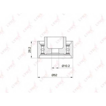 Паразитный / ведущий ролик зубчатого ремня LYNXauto PB-3021