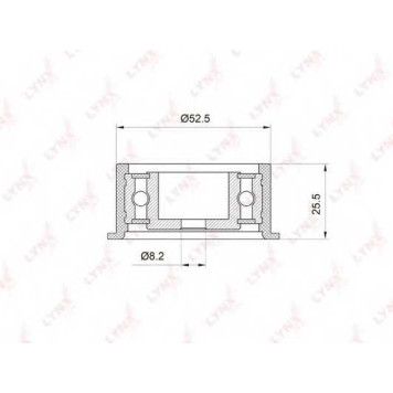 Паразитный / ведущий ролик зубчатого ремня LYNXauto PB-3023