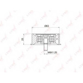Паразитный / ведущий ролик зубчатого ремня LYNXauto PB-3024